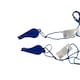 image 2 of Bag of 100 Blue Plastic Whistles with Lanyard Neck Cord