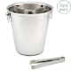 image 1 of Rink Drink Stainless Steel Ice Bucket & Tongs Set - 4 Litre - Silver
