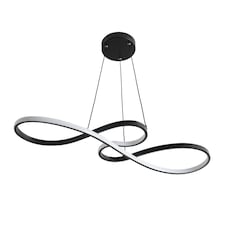 ValueLights Infinity Matte Black Loop Bar LED Ceiling Light | Black