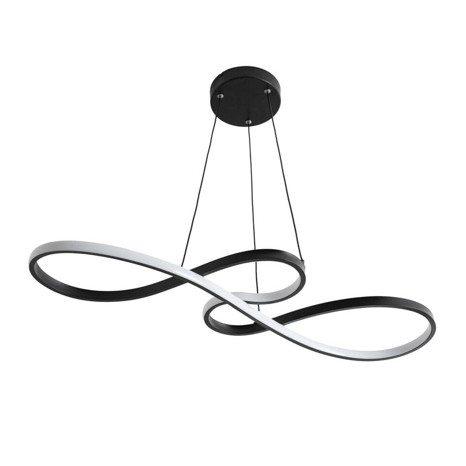 image 1 of ValueLights Infinity Matte Black Loop Bar LED Ceiling Light | Black