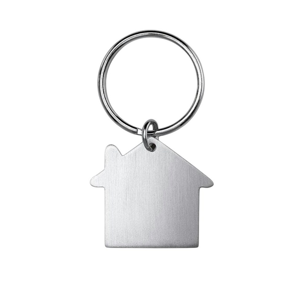 image 1 of MidOcean Heim House Metal Keyring - Matt Silver - One Size