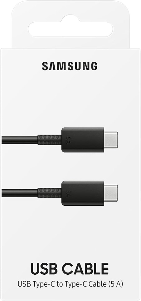 image 1 of Samsung 1M 5 Amp USB C to USB C Cable Black - EP-DN975BBEGWW