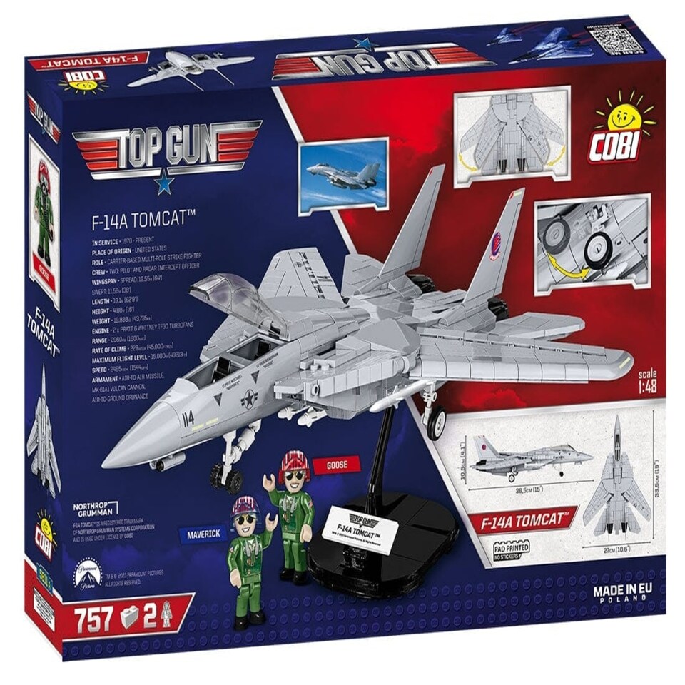 image 1 of F14 Tomcat Top Gun brick plane model - COBI 5811A - 757 bricks