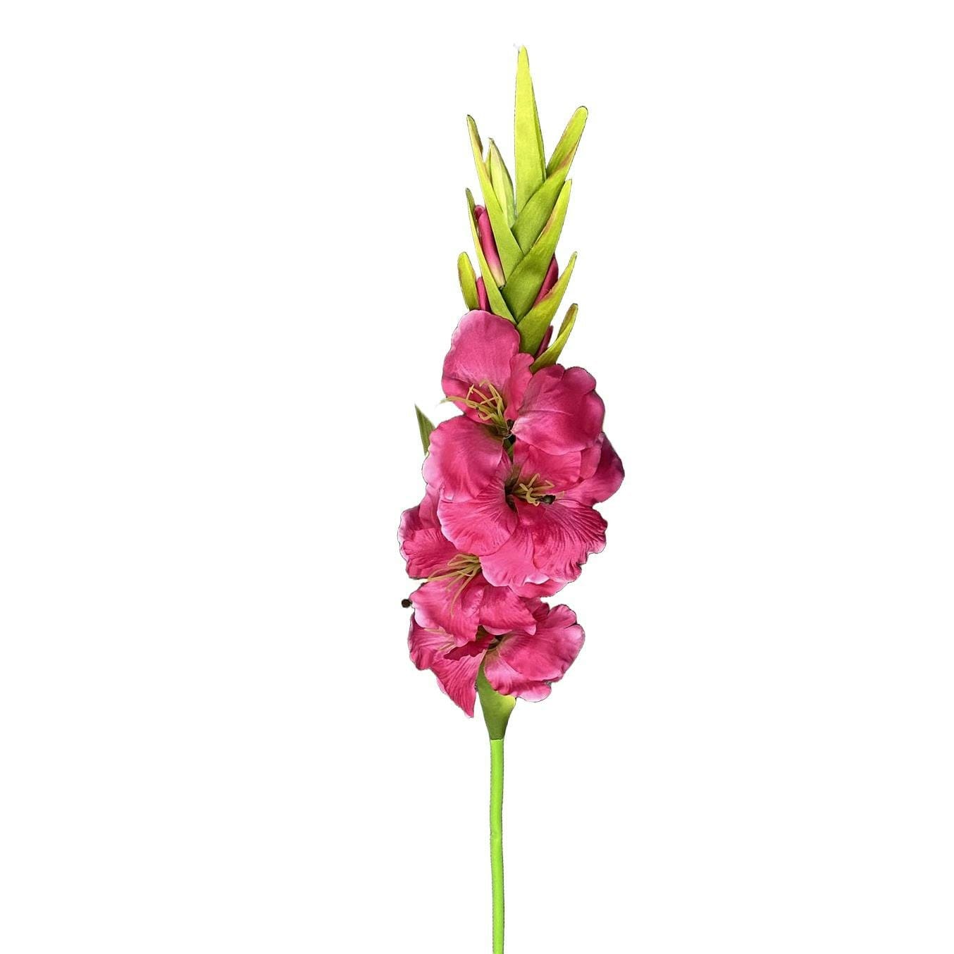 Leaf 115cm Artificial Pink Gladioli Stem