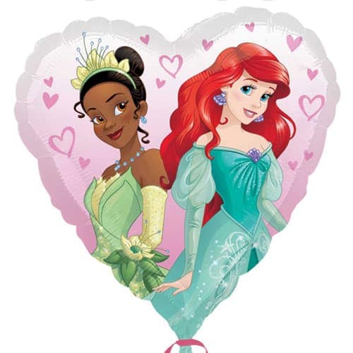 Disney Princesses Heart Shape Foil Helium Balloon 43cm / 17 in Multi
