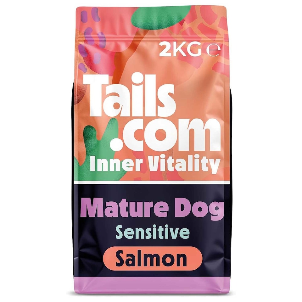2kg 2Kg Tails Com Inner Sensitive Salmon Senior pet food packaging