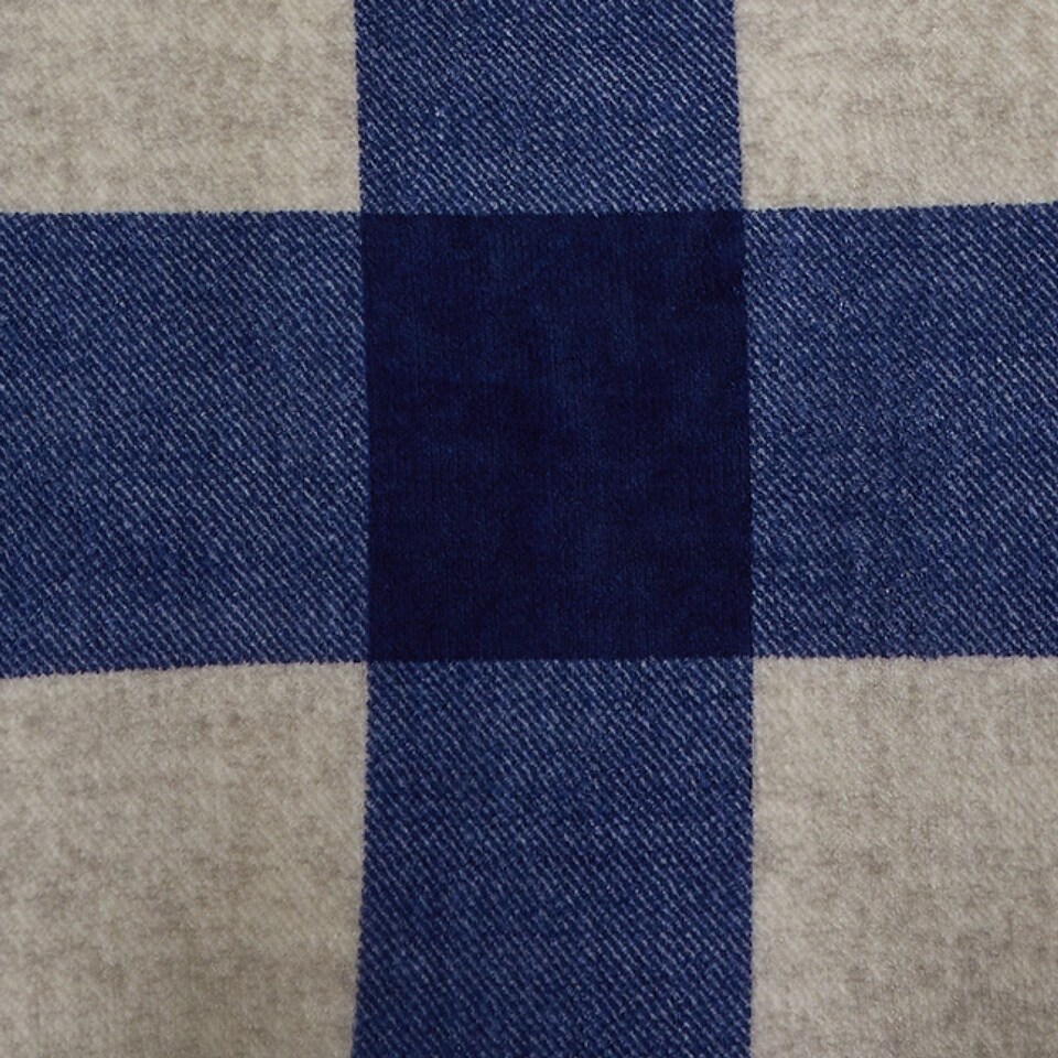 image 1 of Bedlam Cosy Theo Check Duvet Cover Set Blue