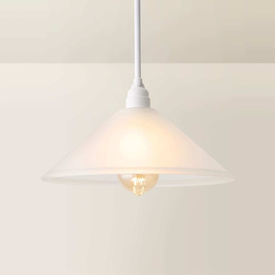 image 1 of ValueLights Modern White Frosted Glass Ceiling Light Shade