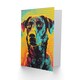 image 2 of Pop Art Dog Bright Summer Colourful Dots For Him Birthday Card
