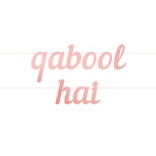 Qabool Hai Letter Banner - Rose Gold
