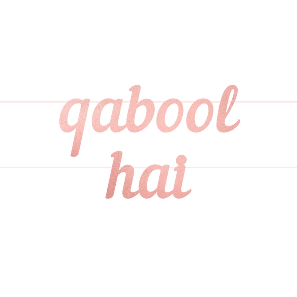 Qabool Hai Letter Banner - Rose Gold