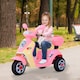 image 2 of HOMCOM Kids Electric Ride On Toy Car 6V Electric Motorbike with Chargeable Battery Headlight and Music for 3-5 Years - Pink
