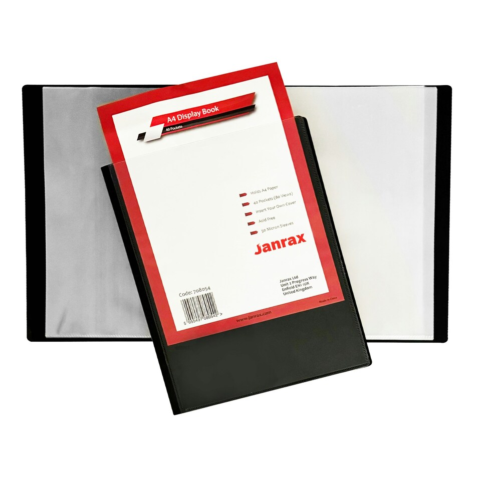 image 1 of Pack of 12 A4 Presentation Display Books 40 Pockets (80 Views) by Janrax