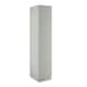 image 1 of Slab Light Grey Single Wardrobe with Single Rail Grey