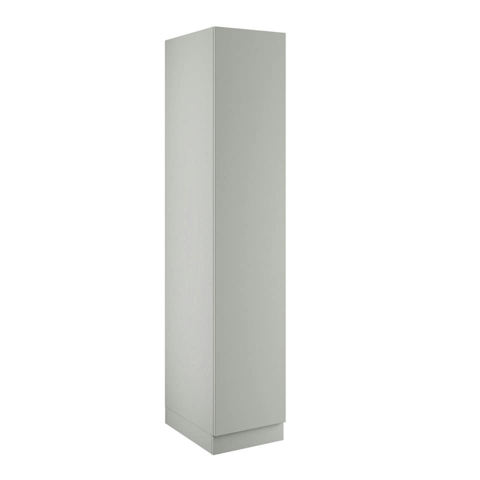 image 1 of Slab Light Grey Single Wardrobe with Single Rail Grey