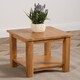 image 1 of Oslo Solid Oak Lamp Table for Living Room | Brown | Light Oak