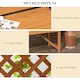 image 4 of Outsunny Arch Pergola Garden Bench, Wooden Garden Arbour with Seat, Brown