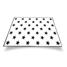 Children's Room Modern Design Black Star Pattern Rug 100 x 150 cm | Black