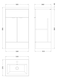 image 2 of Balterley Alrewas Contemporary 2 Door Floor Standing Vanity Unit with Basin, Bleached Oak, 500mm
