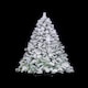 image 2 of 4ft White Snowy Tips Frosted Helsinki Fir Christmas Tree White | 4ft