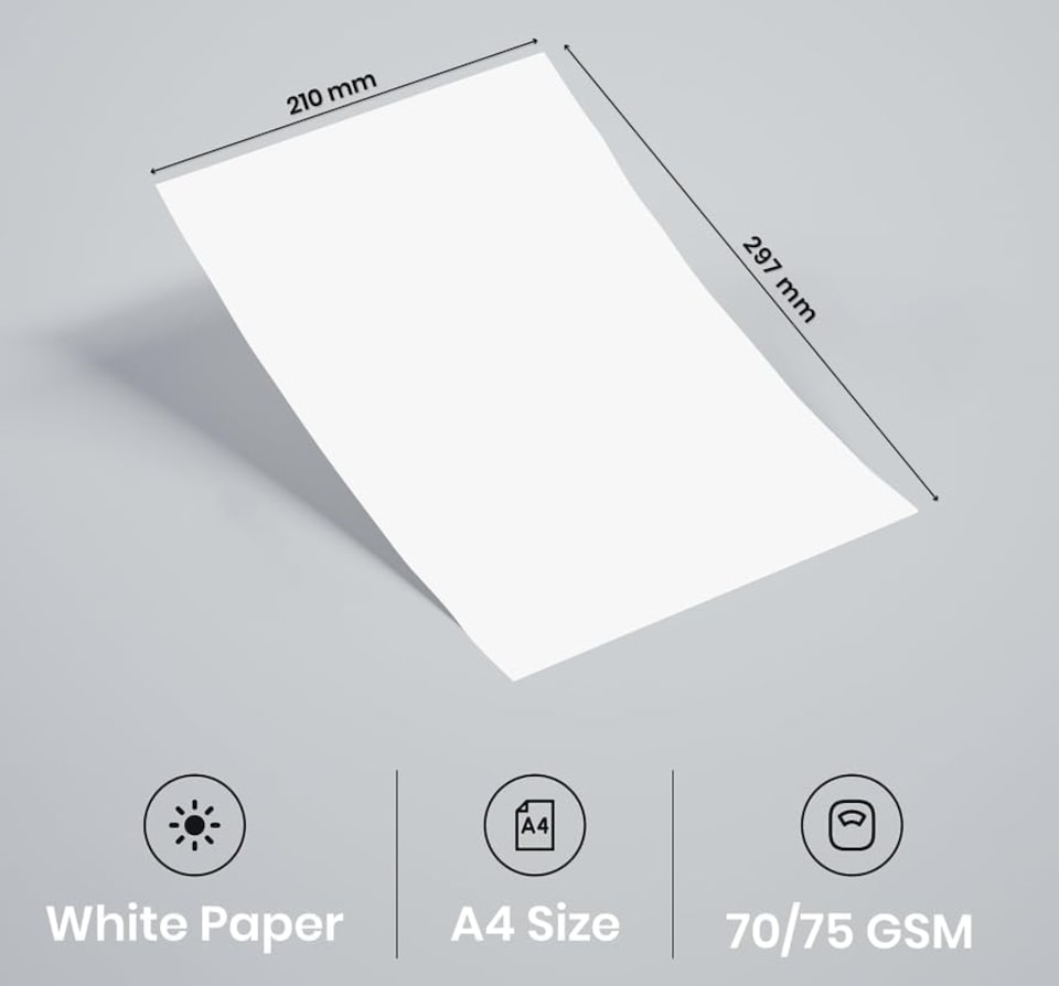 image 1 of Value Plus A4 70gsm Copier Paper Multipurpose Printer Paper 5 Reams 2500 Sheets