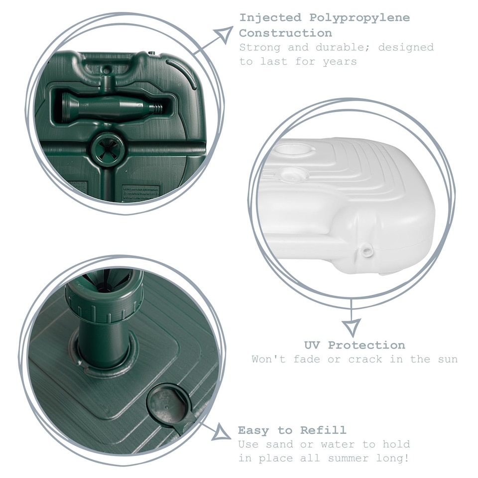 image 1 of Resol Pie Refillable Parasol Base - White