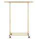image 1 of House of Home Heavy Duty Gold Clothes Rail Adjustable Width Height with Shelf on Wheels