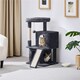 image 2 of Yaheetech 92 cm Cat Tower with Double Condos Dark Grey