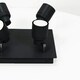 image 1 of ValueLights Benton Black IP44 Square Bathroom Ceiling Light Black