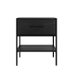 image 1 of Boston Bedside Cabinet - Wood/Metal - L40 x W43 x H50 cm - Black Matte