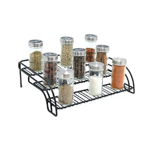 Buckingham High End 3 Tier Cupboard Storage Organising Rack 29.5 cm - Black
