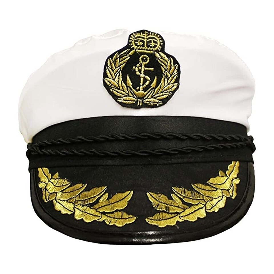 image 1 of Pack of 12 Satin Captains Hat White | One Size