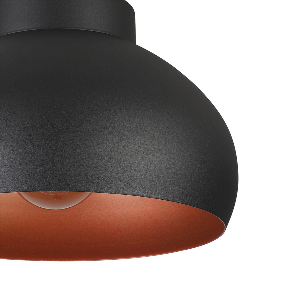 image 1 of EGLO Mogano 2 Ø280 Black/Copper Ceiling Light