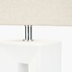 image 5 of Rectangle White Ceramic Tall Table Lamp | White | White | 1