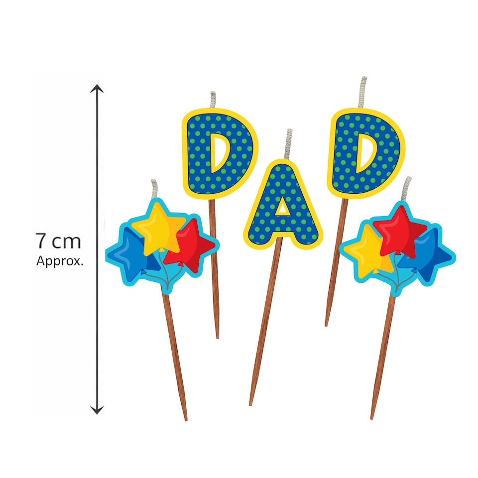 image 1 of Novelty Cake Candle Set - Dad
