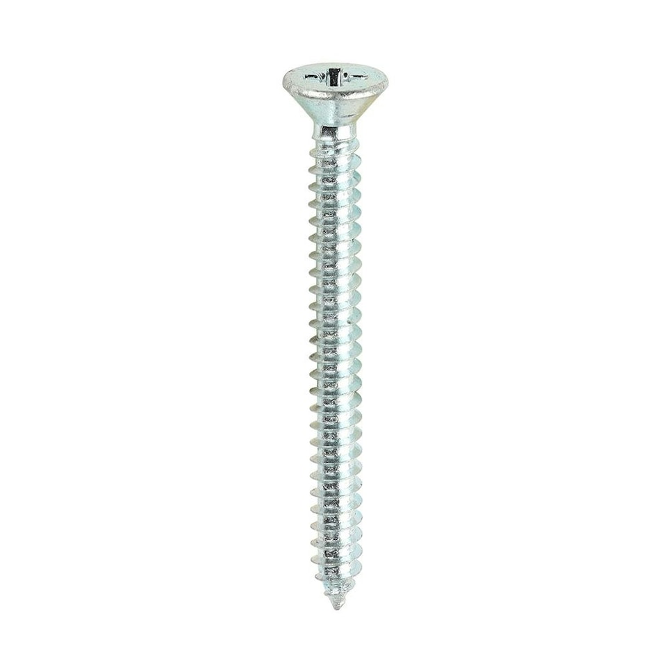 image 1 of Timco - Self-Tapping Screws - PZ - Countersunk - Zinc (Size 8 x 1 3/4 - 200 Pieces)