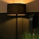 image 1 of ValueLights Charlie Black Floor Lamp Charcoal Shade Grey