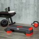 image 7 of HOMCOM Aerobic Step Three-Level Adjustable Exercise Stepper, Grey and Red