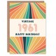 image 1 of Vintage Retro Him Her Rainbow Born 1961 Aged 64 Years Old 64th Birthday Card