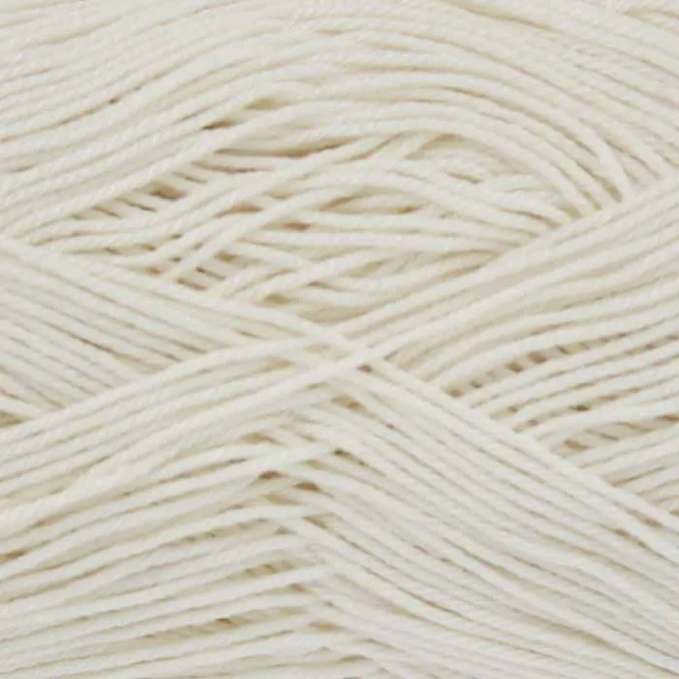King Cole Cream Giza Cotton 4 Ply Yarn (Value Pack 12 x 50g Balls) For Crochet, Knitting - 158m per ball