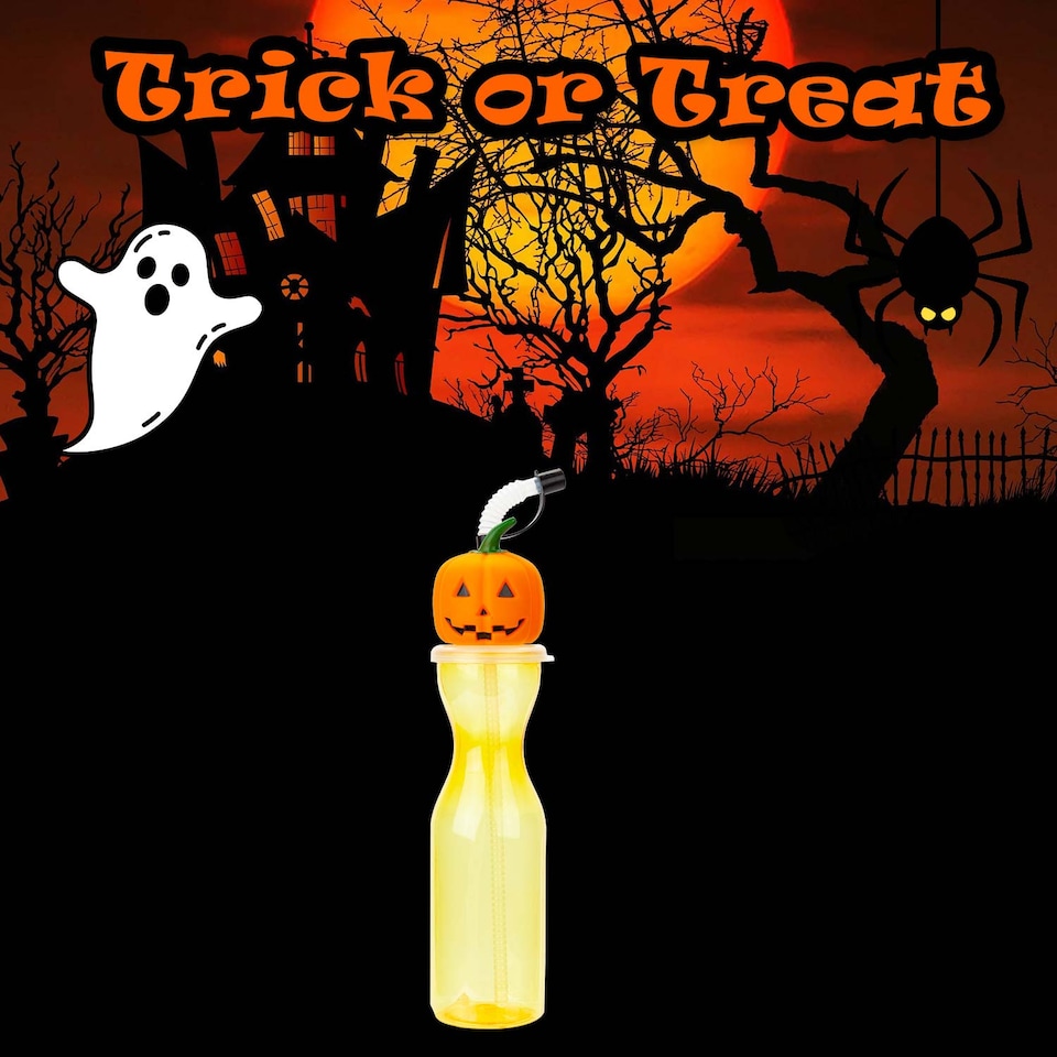 image 1 of vfm-estore Halloween Bottle 500ml Pumpkin - Spooky Drink Bottle for Parties