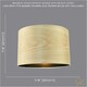 image 4 of Designer Bamboo Wood Effect Round Lamp Shade with Inner Black Lining Brown