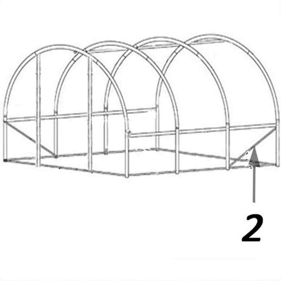 image 1 of 4m x 2m (13' x 7' approx) Pro+ Polytunnel Greenhouse - Green