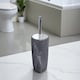 image 1 of Showerdrape Octavia Grey Marble & Chrome Toilet Brush & Holder | Grey | 1