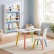 image 1 of Rainbow Table and Chair & Bookshelf Set - White & Blue