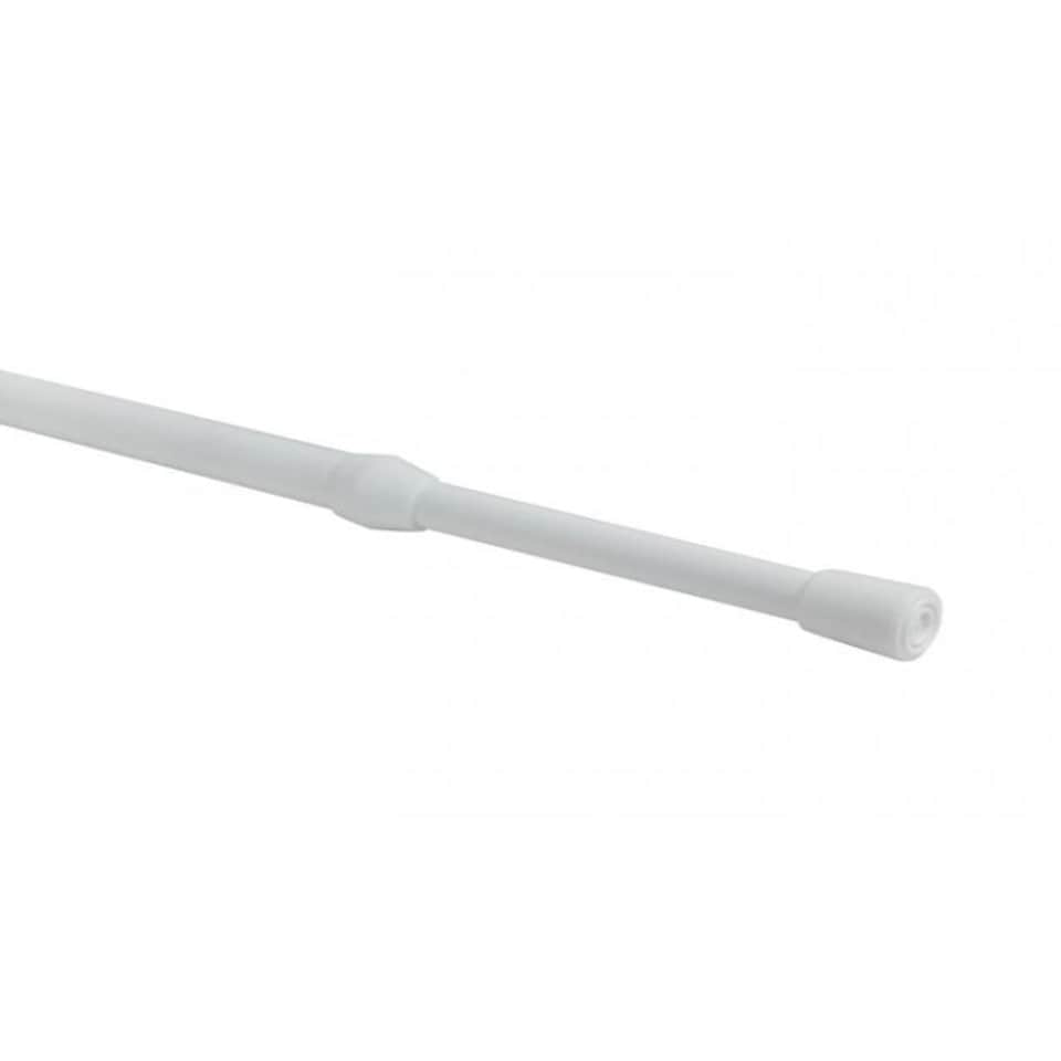 White Extendable Curtain Tension Rod 150 - 200cm White | White