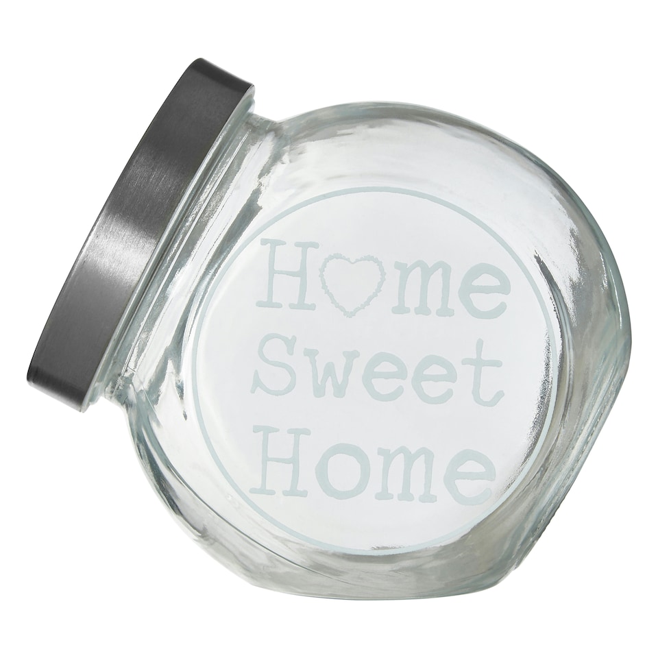 image 1 of Essentials by Premier Olivia 700ml Glass Storage Jar with Metal Lid