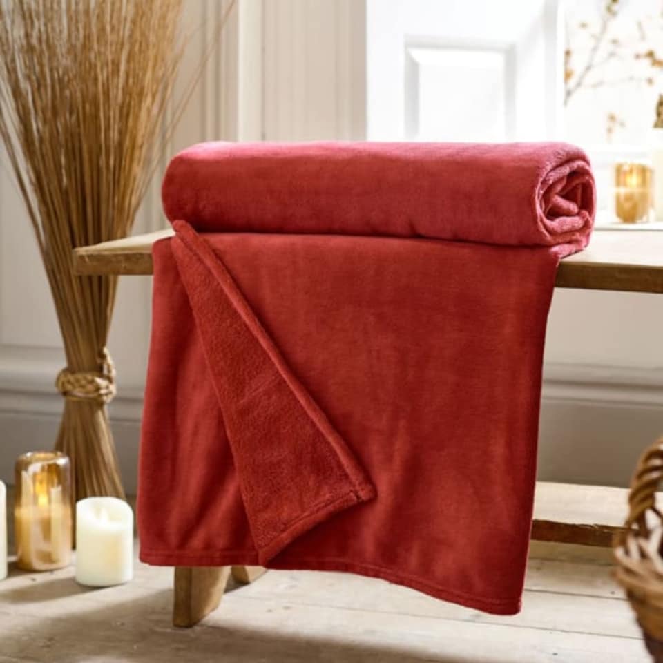 image 1 of Snuggle Touch Supersoft Fleece Throw Blanket