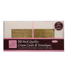 Square Cards/Envelopes (50pk) - Cream N/A | One Size