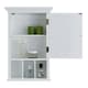 image 5 of Teamson Home Wooden Bathroom Medicine Cabinet Mirrored White